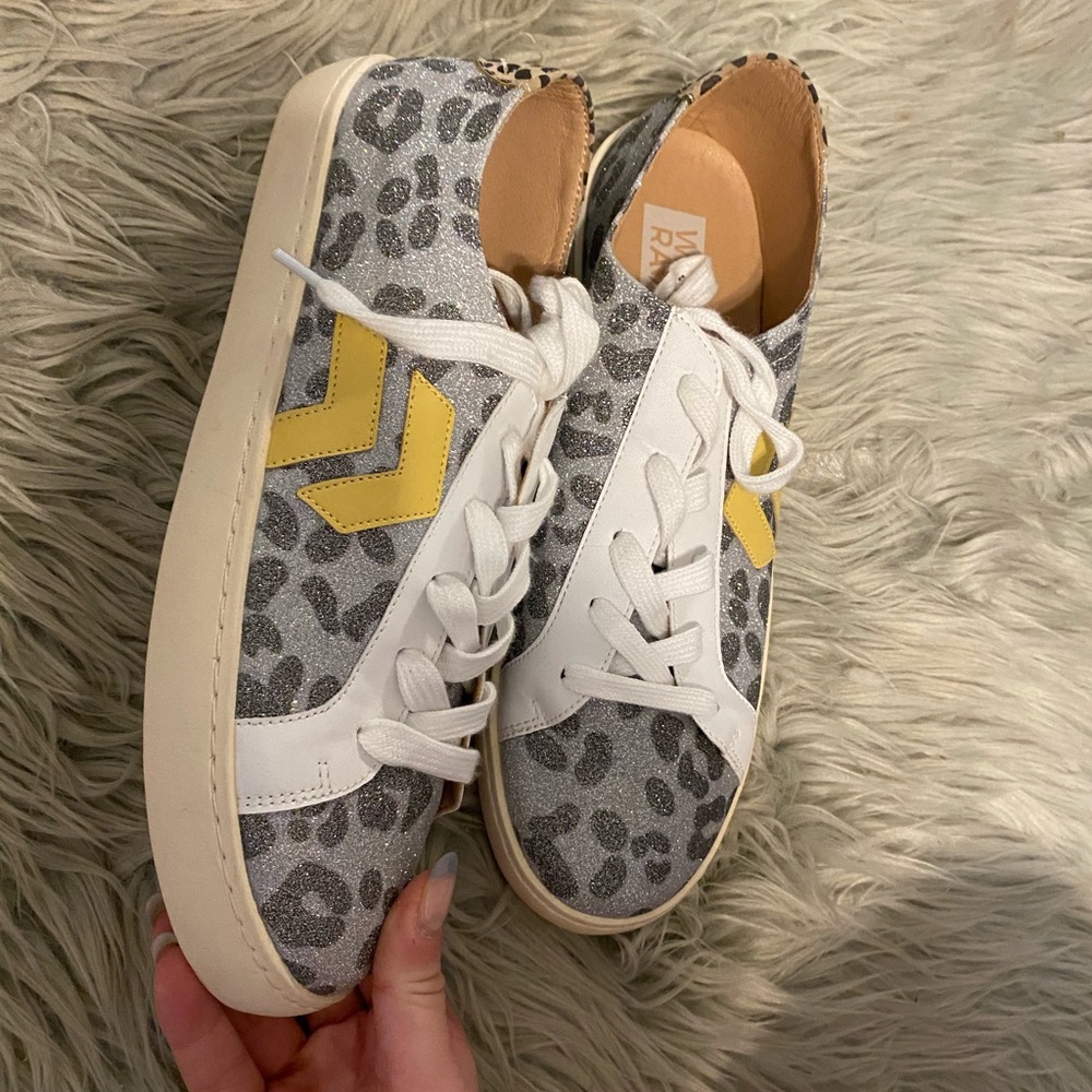 Cute sparkley cheetah boutique sneakers! Never worn before. Size 8.5.